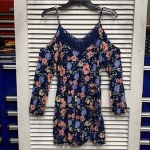 My Story Navy Floral Romper size Small
